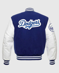 LA Dodgers Blue and White Varsity Jacket