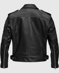 Men's Boulevard Black Biker Leather Jacket