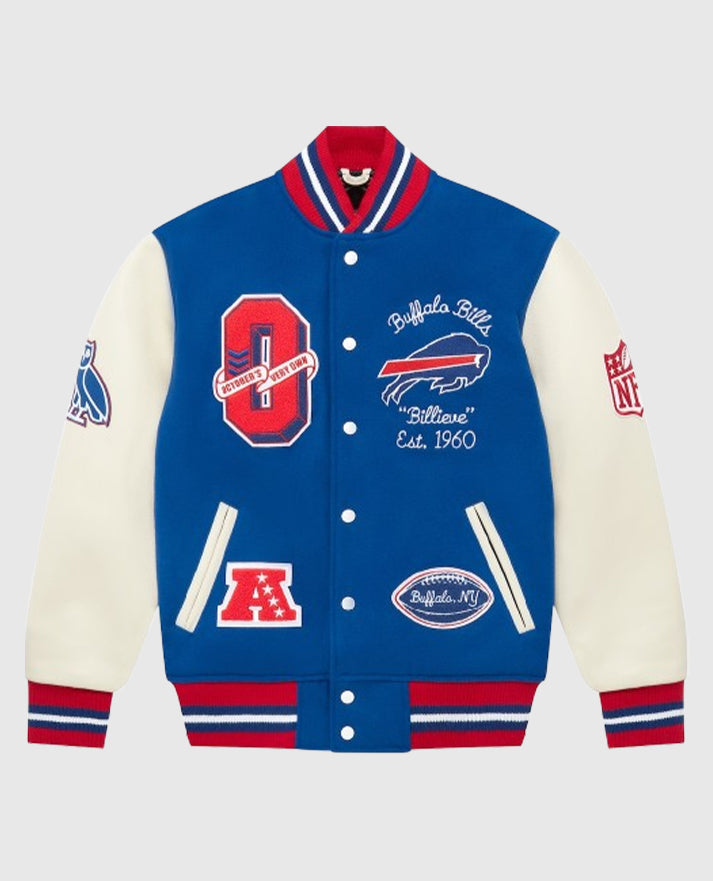 Buffalo Bills OVO Royal Full-Snap Varsity Jacket
