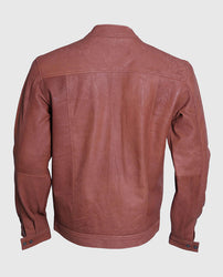 Men's Cafe Racer Light Brown Suede Leather Jacket