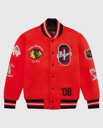 Chicago Blackhawks OVO Red Varsity Jacket