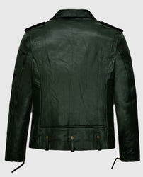 Chris Pine Black Leather Biker Jacket