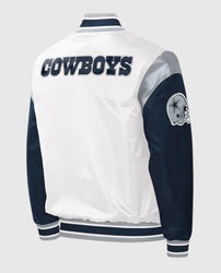 Dallas Cowboys Warm-Up Pitch Varsity Satin Jacket