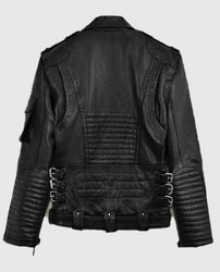 Deadwood Black Moto Leather Jacket