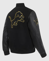 Detroit Lions Black & Gold Varsity Jacket