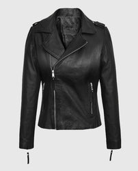 Elsa Pataky Black Leather Jacket