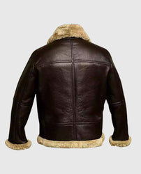 FUR Aviator Flying Pilot Bomber Brown Jacket