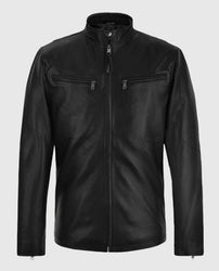 Henry Cavill Black Leather Biker Jacket