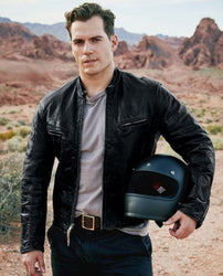 Henry Cavill Black Leather Biker Jacket
