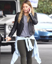 Hilary Duff Younger Black Leather Jacket