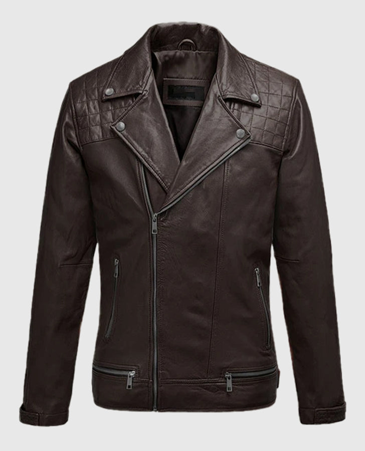 Ironwood Brown Biker Leather Jacket