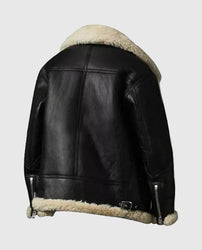 Women's Ivory Aviator Shearling Jacket