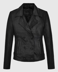 Jennifer Lawrence Black Leather Jacket