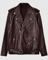 Joe Jonas Biker Leather Jacket