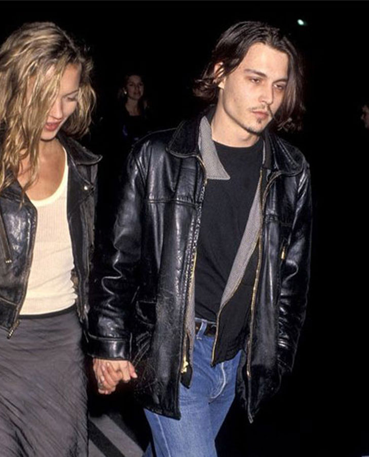Johnny Depp Black Leather Jacket
