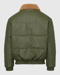 Justin Bieber Green Aviator Jacket