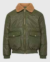 Justin Bieber Green Aviator Jacket