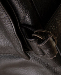 Multi-Pocket Leather Waistcoat for Biking