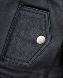 Men's Black Leather Brando Jacket for Bikers