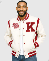 Kappa Alpha Psi Red White Varsity Jacket