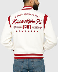 Kappa Alpha Psi Red White Varsity Jacket