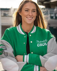 Kylie Kelce 90s Eagles Letterman Jacket