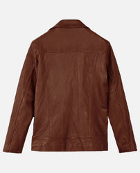 Dauntless Tan Biker Leather Jacket