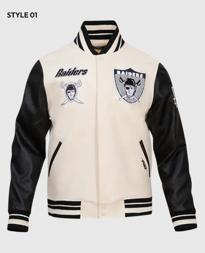 Las Vegas Raiders Retro Classic Rib Varsity Jacket