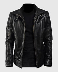 Legacy Black Leather Biker Jacket