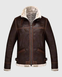 Leon Kennedy Resident Evil 4 Shearling Leather Jacket