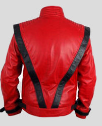 Michael Jackson Thriller Red Leather Jacket