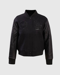 MLB Los Angeles Dodgers Women's Black Varsity Jacket
