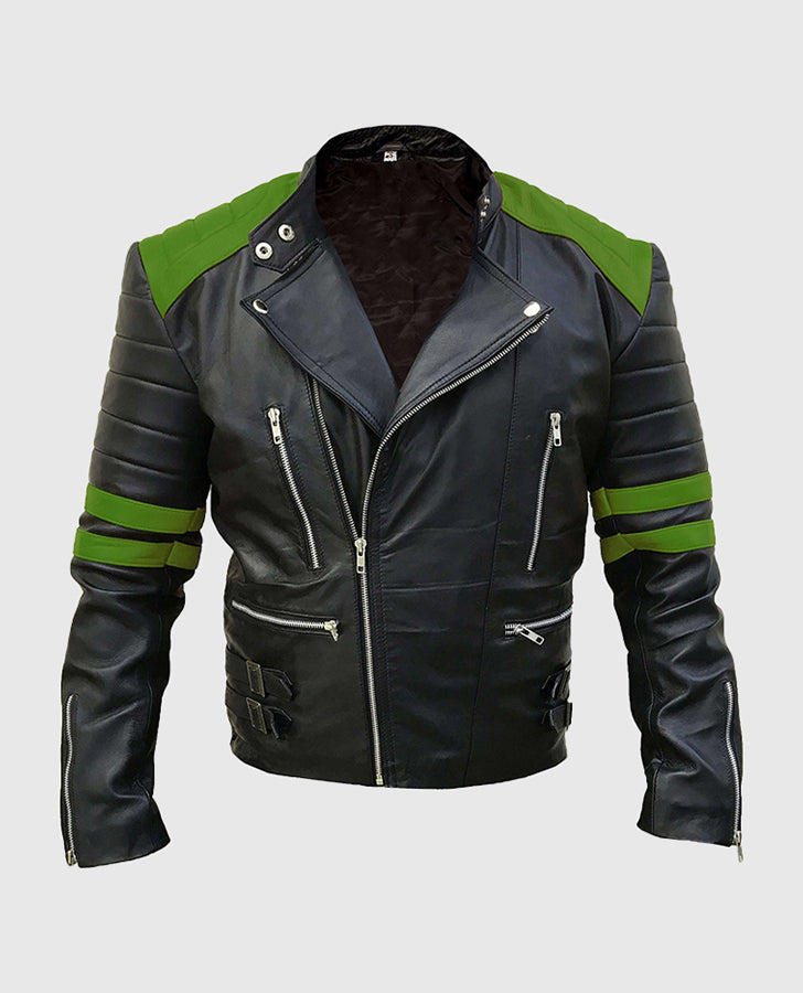 Marlon Brando Black Biker Leather Jacket