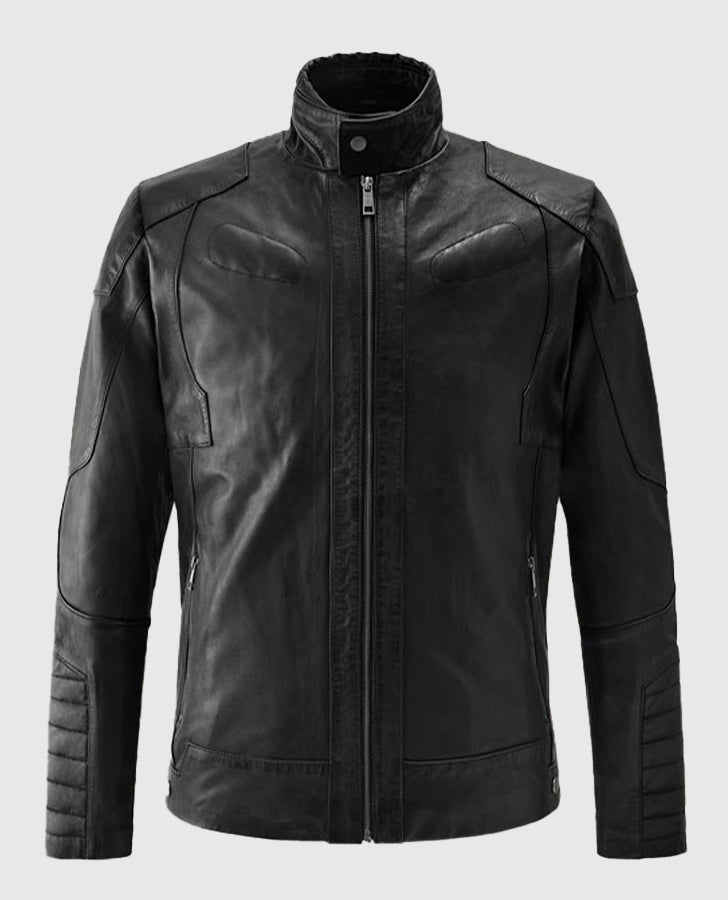 Men's Black Cafe Racer Jacket