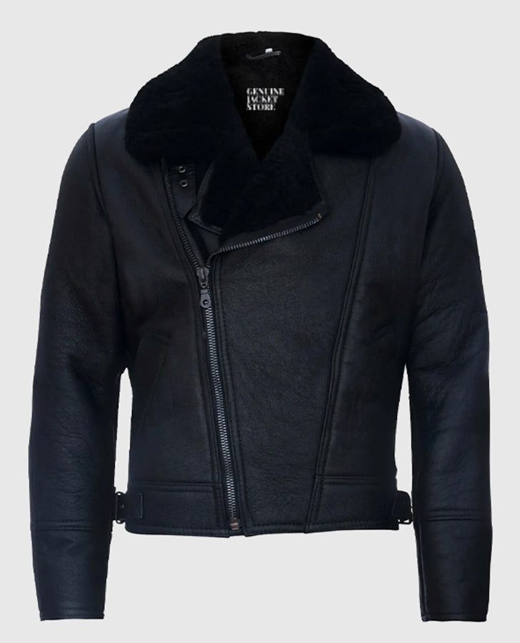 Men’s Aviator Leather Shearling Jacket