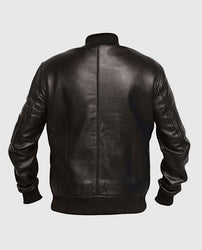 Men's Black Varsity Bomber Jacket