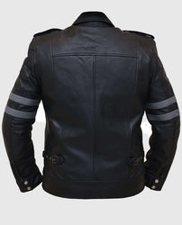 Men's Black Motorcycle Leather Jacket
