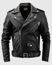 Men's Boulevard Black Biker Leather Jacket