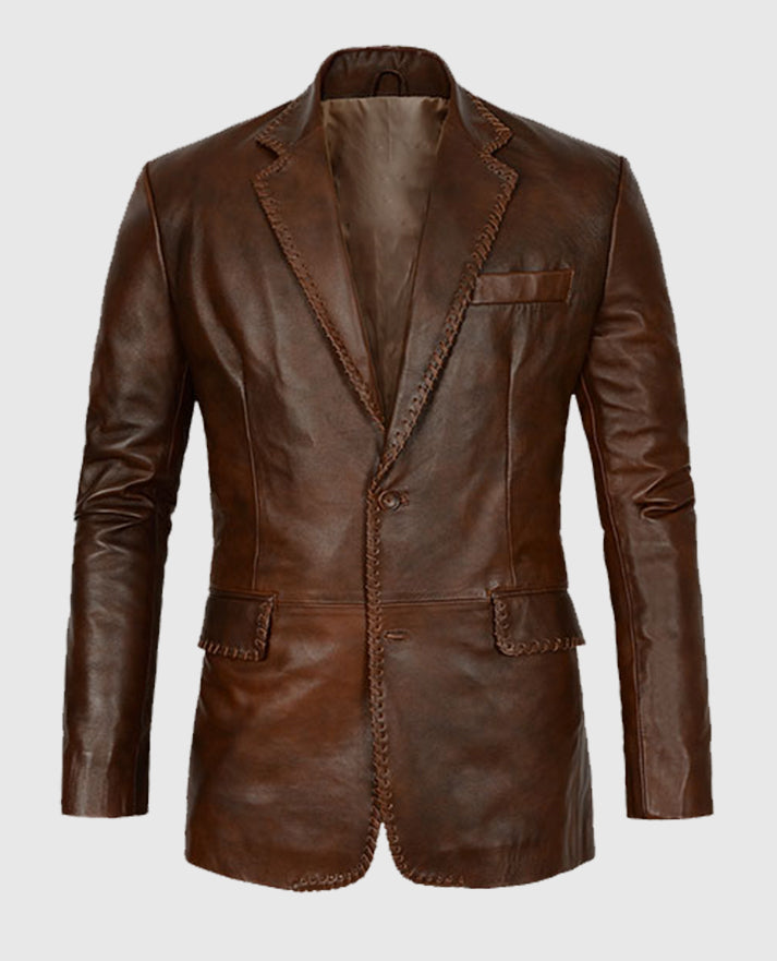 Men’s Brown Spanish Medieval Leather Blazer
