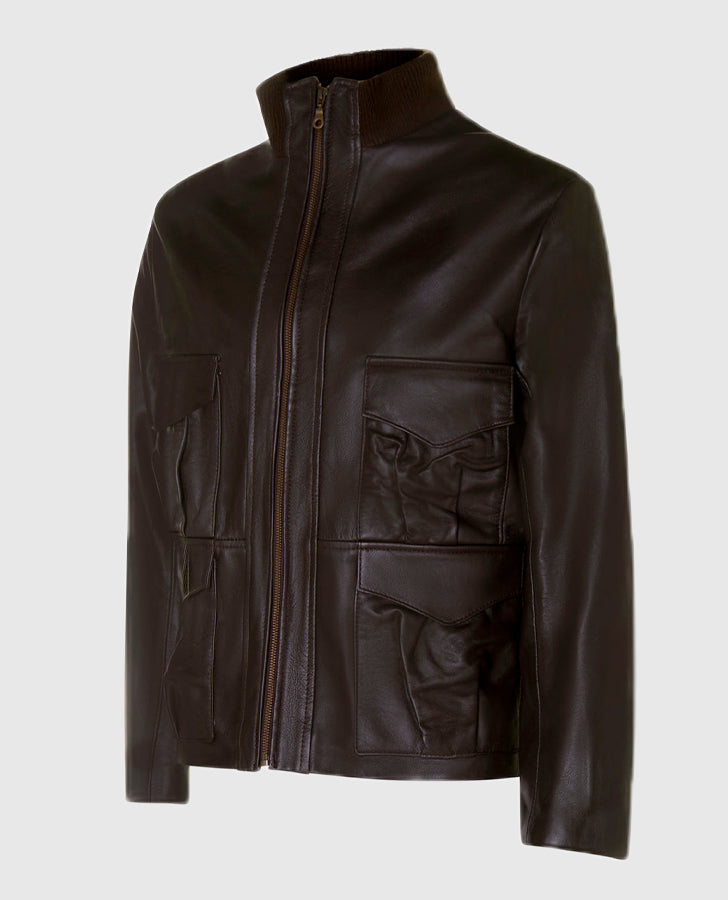 Men's Casino Royale Style Leather Jacket