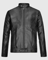 Michael Fassbender Frank Film Black Leather Jacket