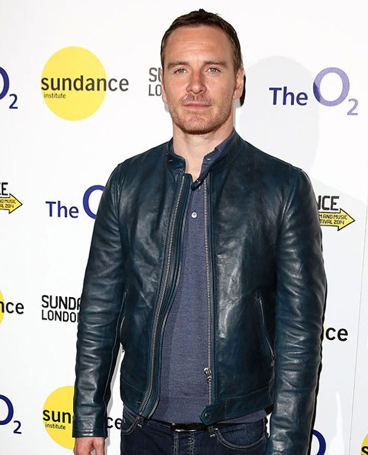 Michael Fassbender Frank Film Black Leather Jacket
