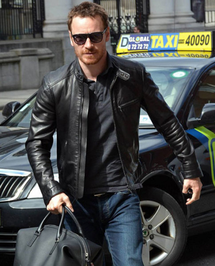 Michael Fassbender Frank Film Leather Jacket