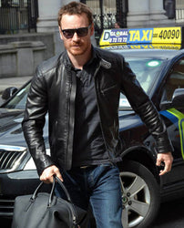 Michael Fassbender Frank Film Leather Jacket