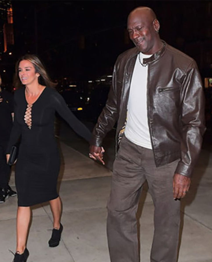 Michael Jordan Brown Leather Jacket