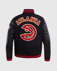 NBA Atlanta Hawks Men's Rib Wool Varsity Jacket