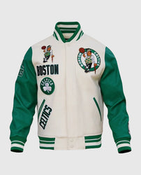 NBA Boston Celtics Men's Rib Wool Varsity Jacket
