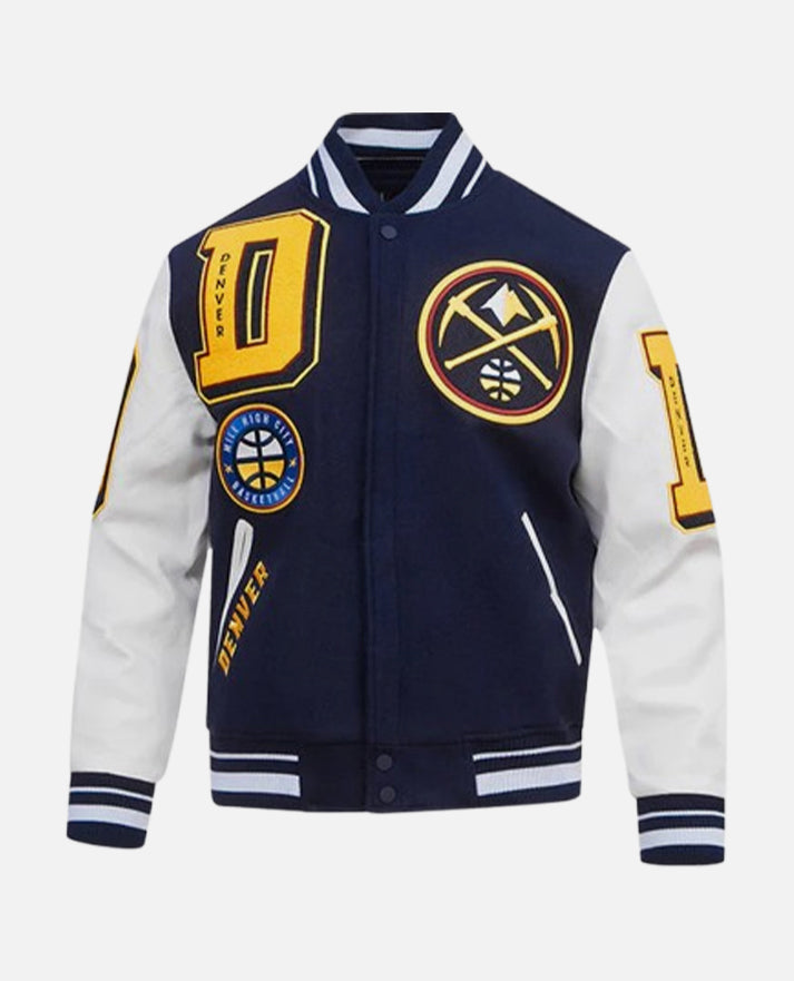 NBA Denver Nuggets Men's Rib Wool Varsity Jacket