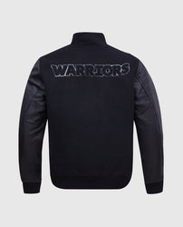 NBA Golden State Warriors Men's Black Varsity Jacket