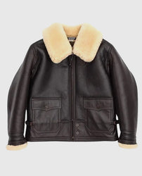Navy M-445A Flight Shearling Leather Jacket